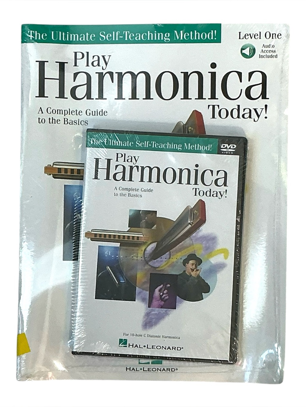Play Harmonica Today!  Beginner Pack Instruction Book DVD Online Hal Leonard NEW